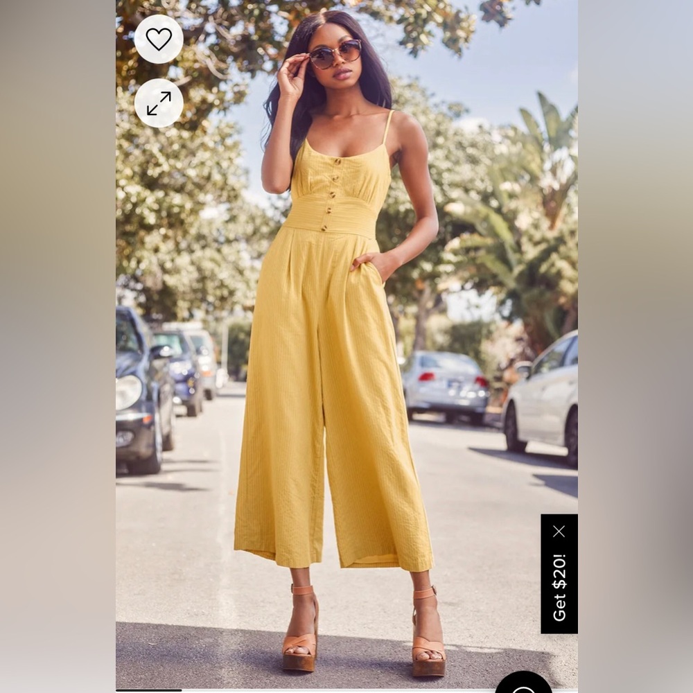 Lulus Tie-Back Culotte Jumpsuit